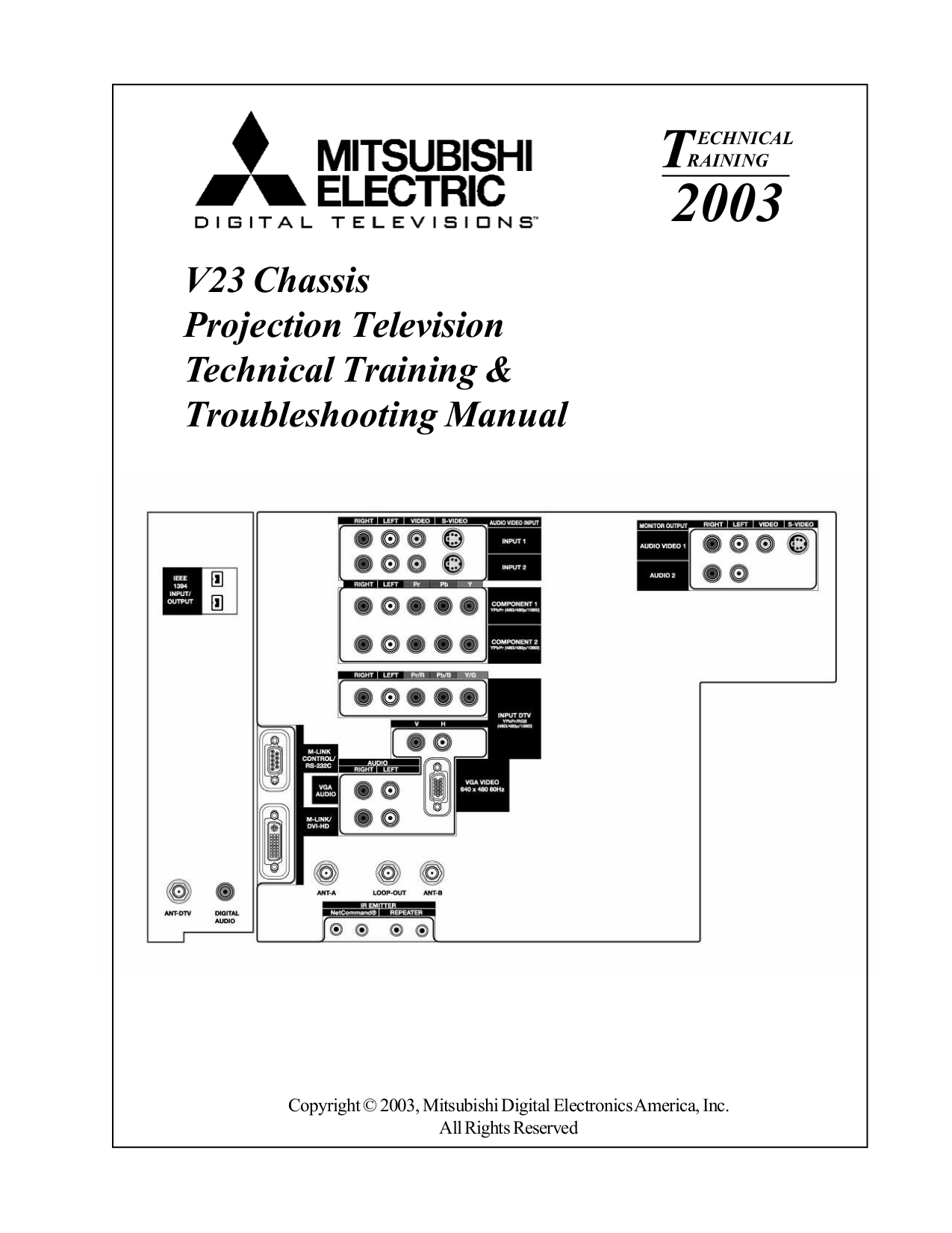 PDF manual for Mitsubishi TV WS55513